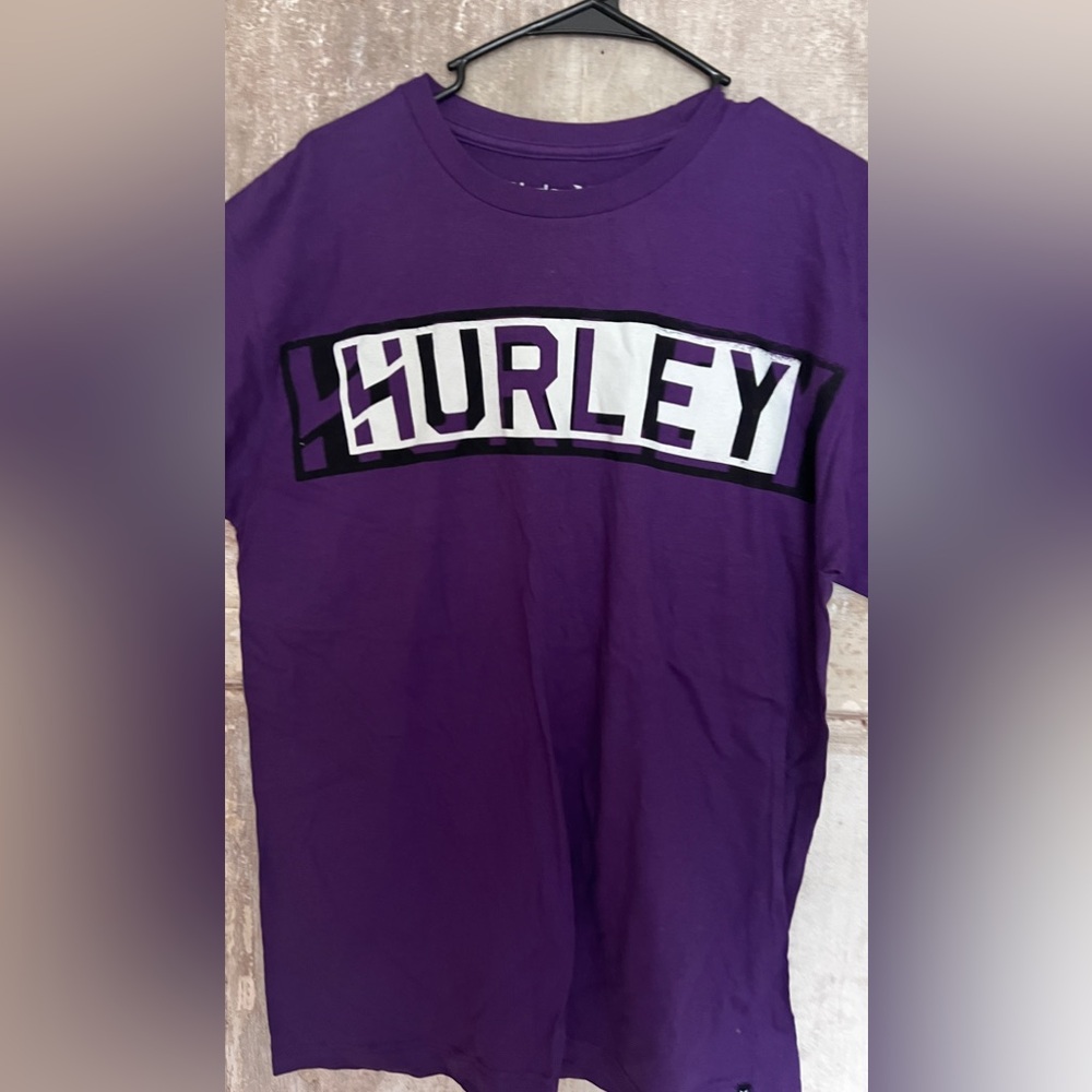 HURLEY men’s large tshirt / tee large purple NEW - Picture 1 of 3